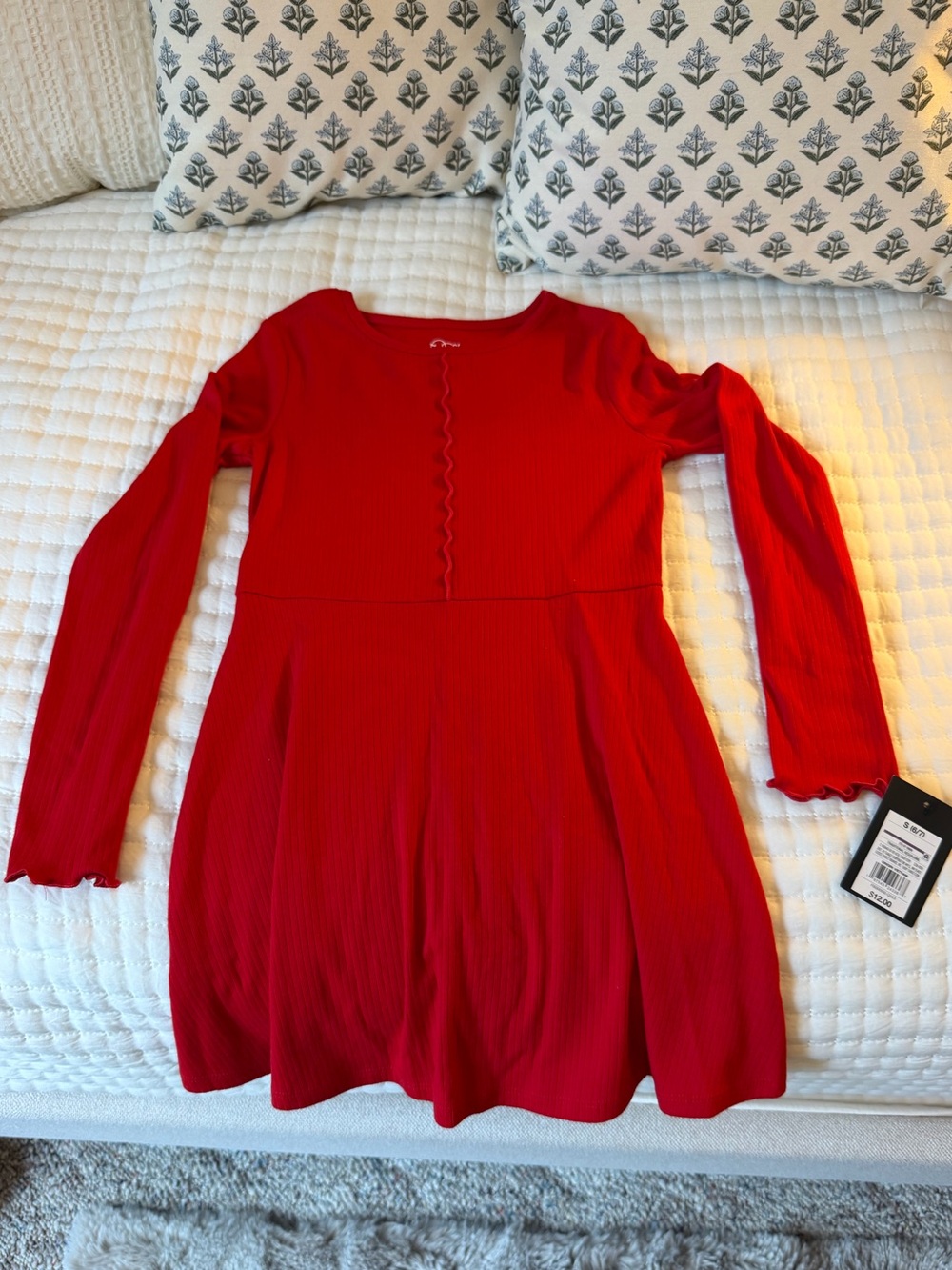 Girls' Red Long-Sleeve Knit Dress NWT Size 6